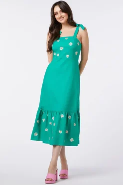 Pattie Embroidered Midi Dress