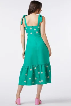 Pattie Embroidered Midi Dress