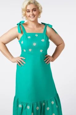 Pattie Embroidered Midi Dress