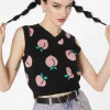 Peach Cotton Knit Vest