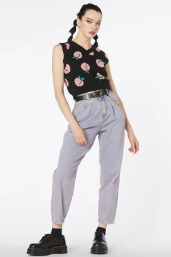 Peach Cotton Knit Vest