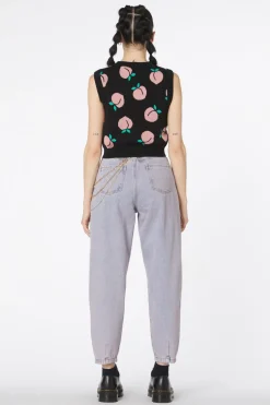 Peach Cotton Knit Vest