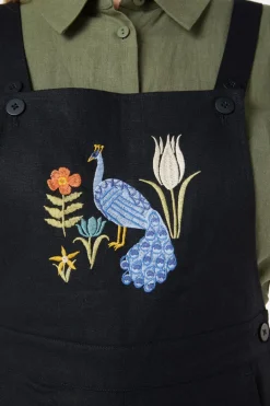 Peacock Emb Overalls