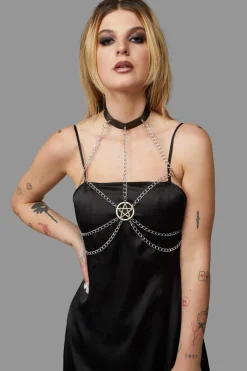 Pentagram Chain Bra Harness