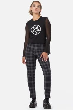 Pentagram Contrast Mesh Top
