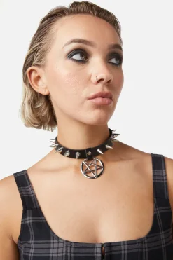 Pentagram Stud Choker