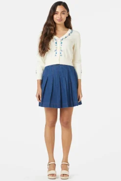 Petal Embroidered Cardi