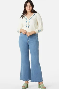 Petal Embroidered Cardi