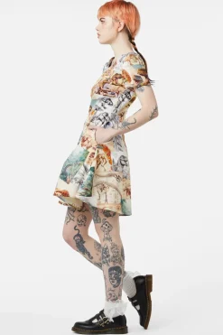 Prehistoric Dino Tile Print Dress