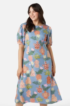 Pretty Vases Midi Dress
