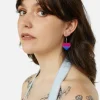 Pride Heart Earrings Bisexual