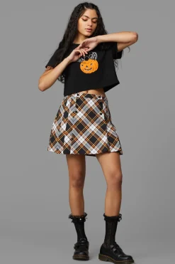 Pumpkin Tartan Skirt