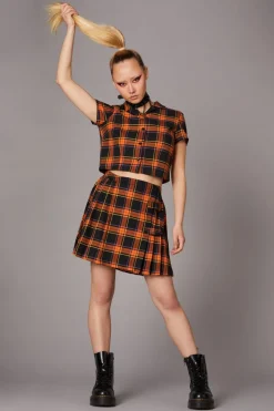 Pumpkin Tartan Skirt