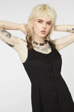 Punk Buckle Midi Pinafore