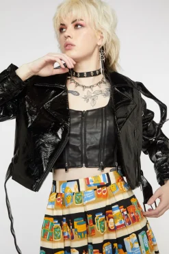 Punk Cropped Vinyl Jacket
