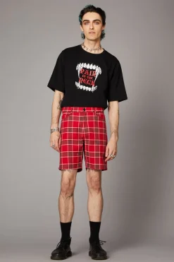 Punk Red Tartan Unisex Short