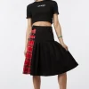Punk Red Tartan Unisex Skirt