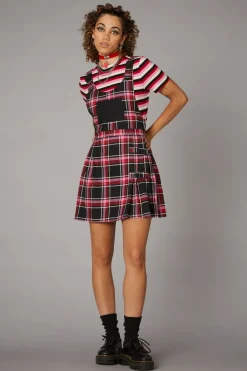 Punk Valentine Tartan Pinafore