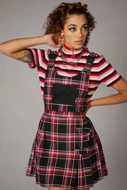 Punk Valentine Tartan Pinafore