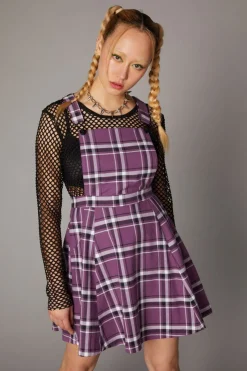 Purple Punk Tartan Pinafore