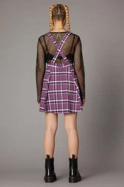 Purple Punk Tartan Pinafore