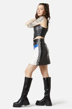 Racing Pu Skort
