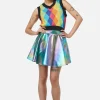 Rainbow Argyle Knit Vest