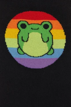 Rainbow Frog Sock