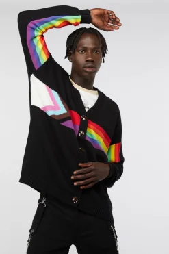 Rainbow Intarsia Cardi