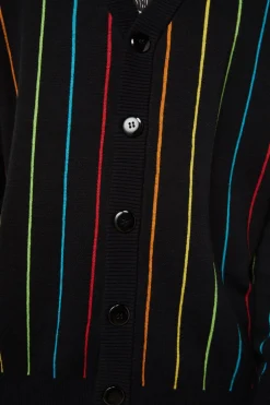 Rainbow Pin Stripe Os Cardi
