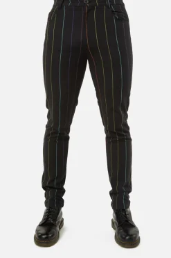 Rainbow Pinstripe Skinny Pants
