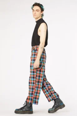 Rainbow Tartan Wide Leg Pant