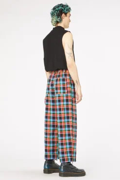 Rainbow Tartan Wide Leg Pant