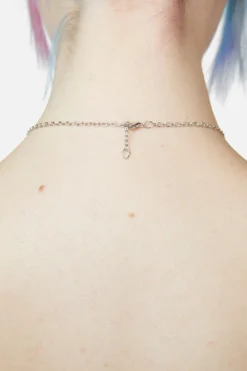 Red Stone Cross Necklace