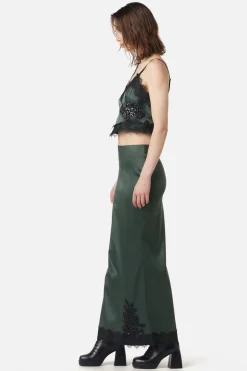 Remnants Satin Lace Bodice Top