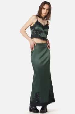 Remnants Satin Lace Skirt