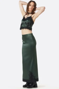 Remnants Satin Lace Skirt