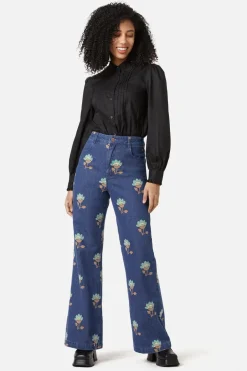 Retro Flora Flare Jean