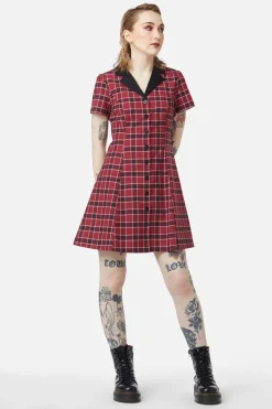 Revenge Tartan Collar Dress