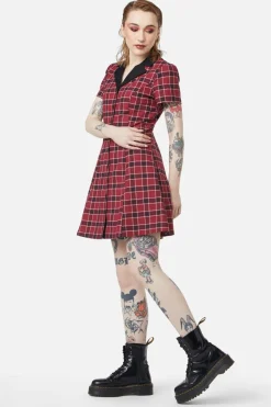 Revenge Tartan Collar Dress