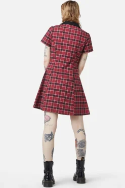 Revenge Tartan Collar Dress