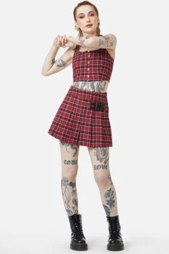 Revenge Tartan Corset Top