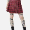 Revenge Tartan Pleated Skirt