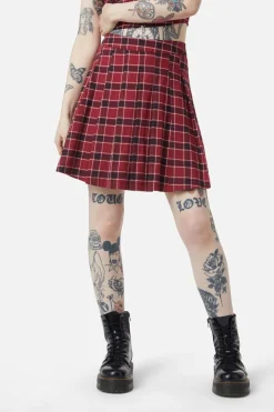 Revenge Tartan Pleated Skirt