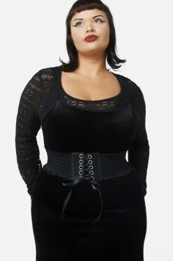 Ruffle Trim Waist Belt