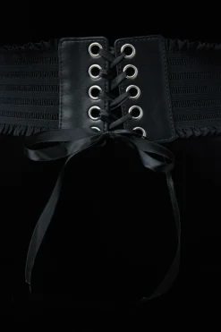 Ruffle Trim Waist Belt