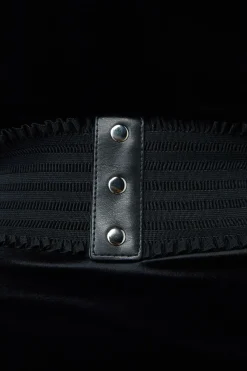 Ruffle Trim Waist Belt