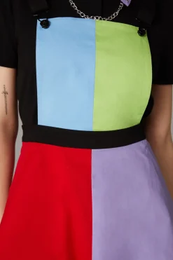 80S Colour Block Pinafore