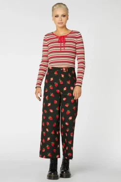 90S Fetch Stripey Crop Knit