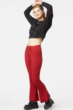 90S Lacing Flare Rib Pant